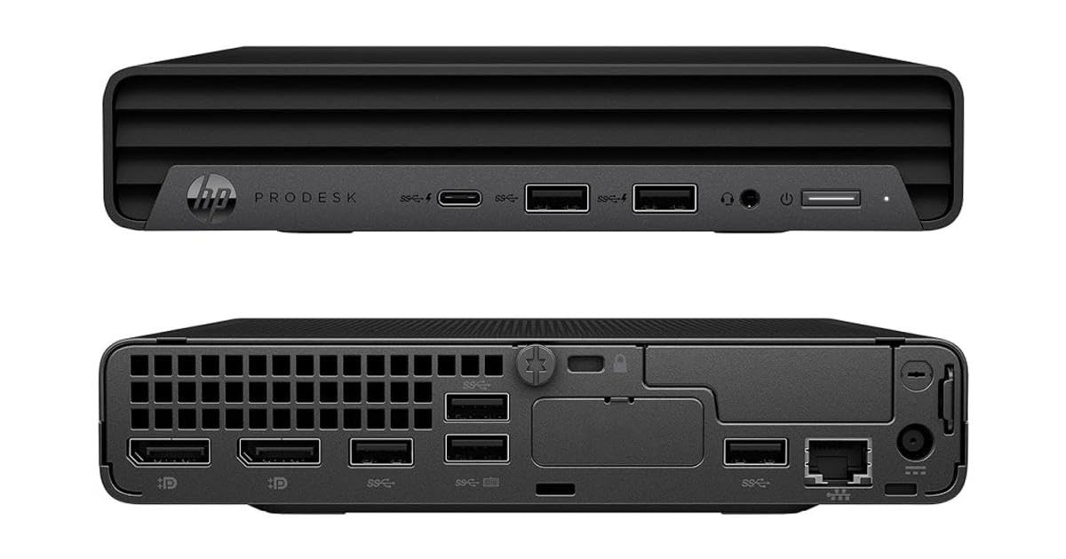 HP Pro Mini 400 G9 Micro Desktop – 12th Gen Intel Core i5-12500T, 32GB DDR4 RAM, 1TB NVMe SSD, Windows 11 Pro