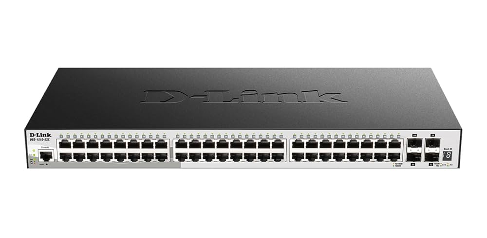 D-Link DGS-1510-52X 52-Port Gigabit Stackable Smart Managed Switch with 4 x 10G SFP+ Uplinks
