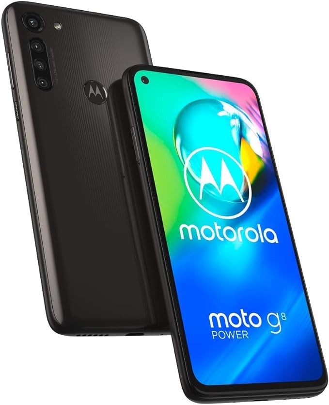 Unlocked Motorola Moto G8 Power 64 GB in Black – Powerful Battery, Full-Screen Display