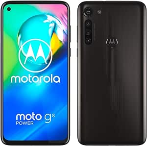 Unlocked Motorola Moto G8 Power 64 GB in Black – Powerful Battery, Full-Screen Display
