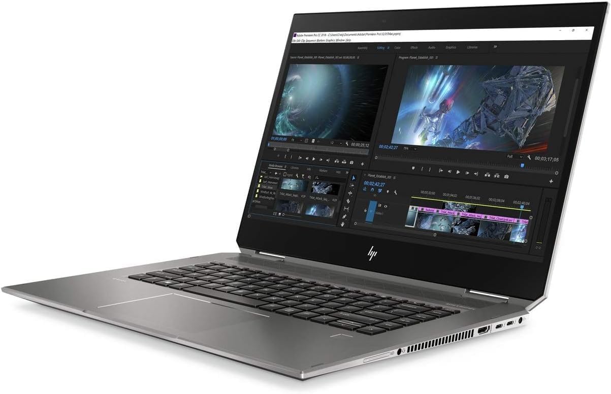 HP Zbook Studio X360 G5 i7 8850H 32GB 512GB NVMe Windows 11 Pro 15.6" Display Quardo P2000 GPU