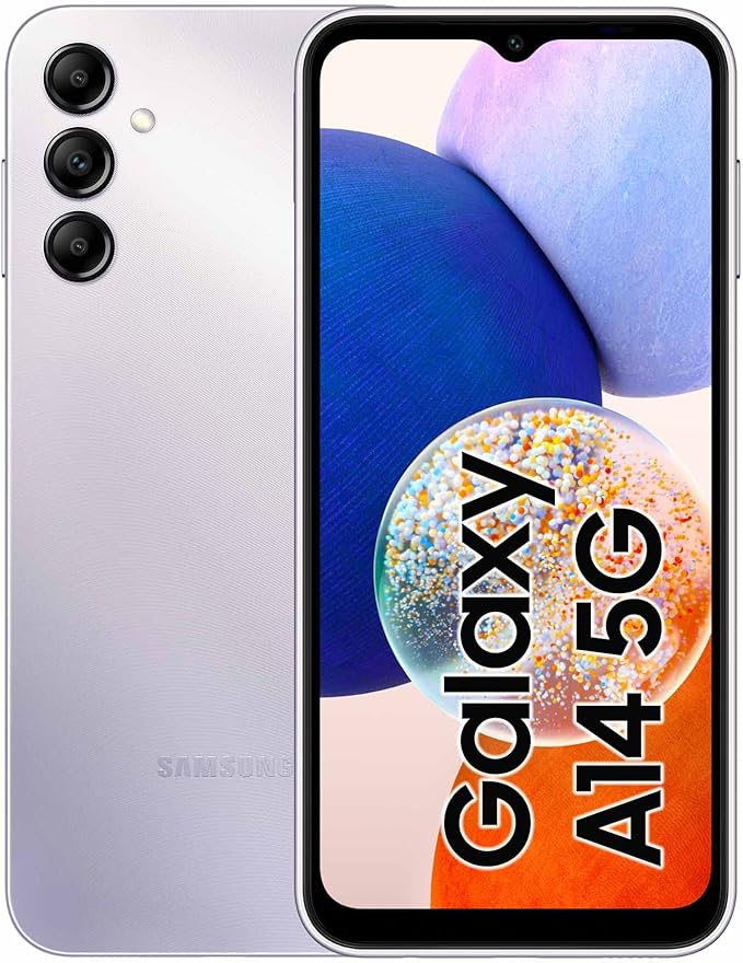 Samsung Galaxy A14 5G 64GB Silver Dual SIM Unlocked Smartphone – 6.6" FHD Display, 50MP Camera, USB-C