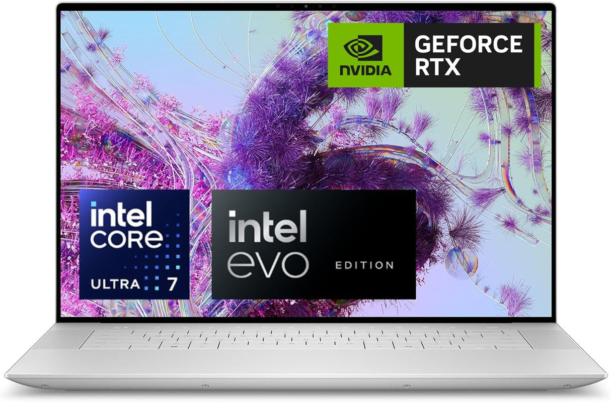 Dell XPS 16 9640-16.3 Inch FHD+ (1920 x 1200),120Hz Display, Intel Core Ultra 7 155H, NVIDIA GeForce RTX 4050 Max Q, 16GB RAM, 512GB SSD, Windows 11 Pro, Fingerprint Reader, Backlit Keyboard, Silver