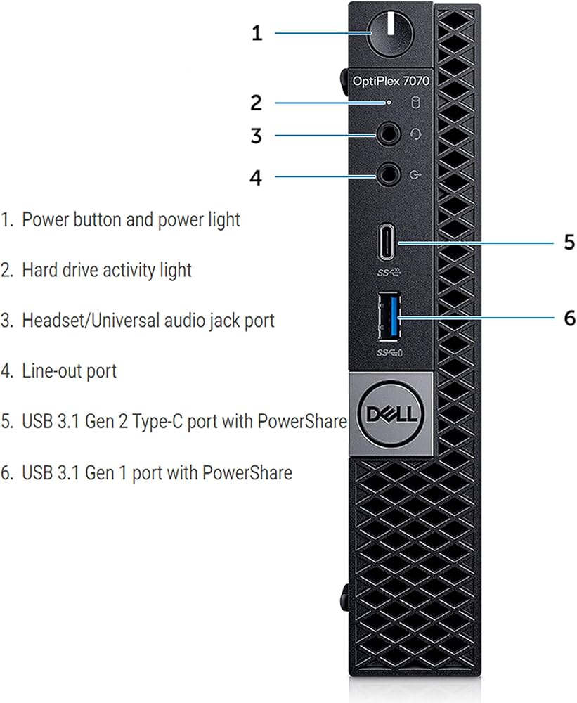 Dell OptiPlex 7070 Micro - PC Core i5-9500T 2.20GHz - 16GB 256GB NVMe - Windows 11 Pro