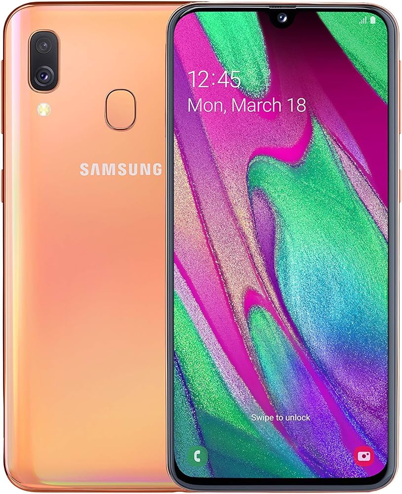 Samsung Galaxy A40 Mobile Phone Sim Free Smartphone - 64GB Coral Colour