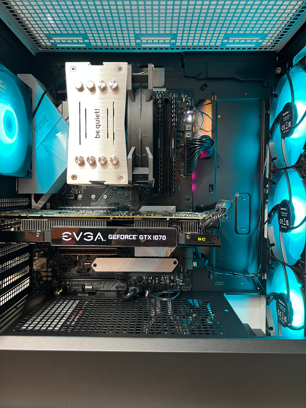 DeepCool Gaming Tower – Intel Core i7-8700  16GB RAM  Dual Storage (512GB NVMe + 1TB SSD)  EVGA GTX 1070 8GB Graphics