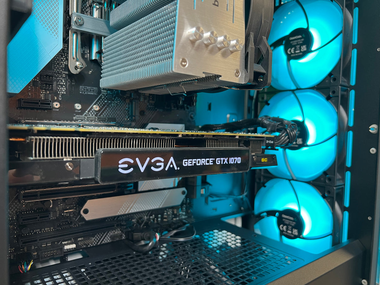 DeepCool Gaming Tower – Intel Core i7-8700  16GB RAM  Dual Storage (512GB NVMe + 1TB SSD)  EVGA GTX 1070 8GB Graphics