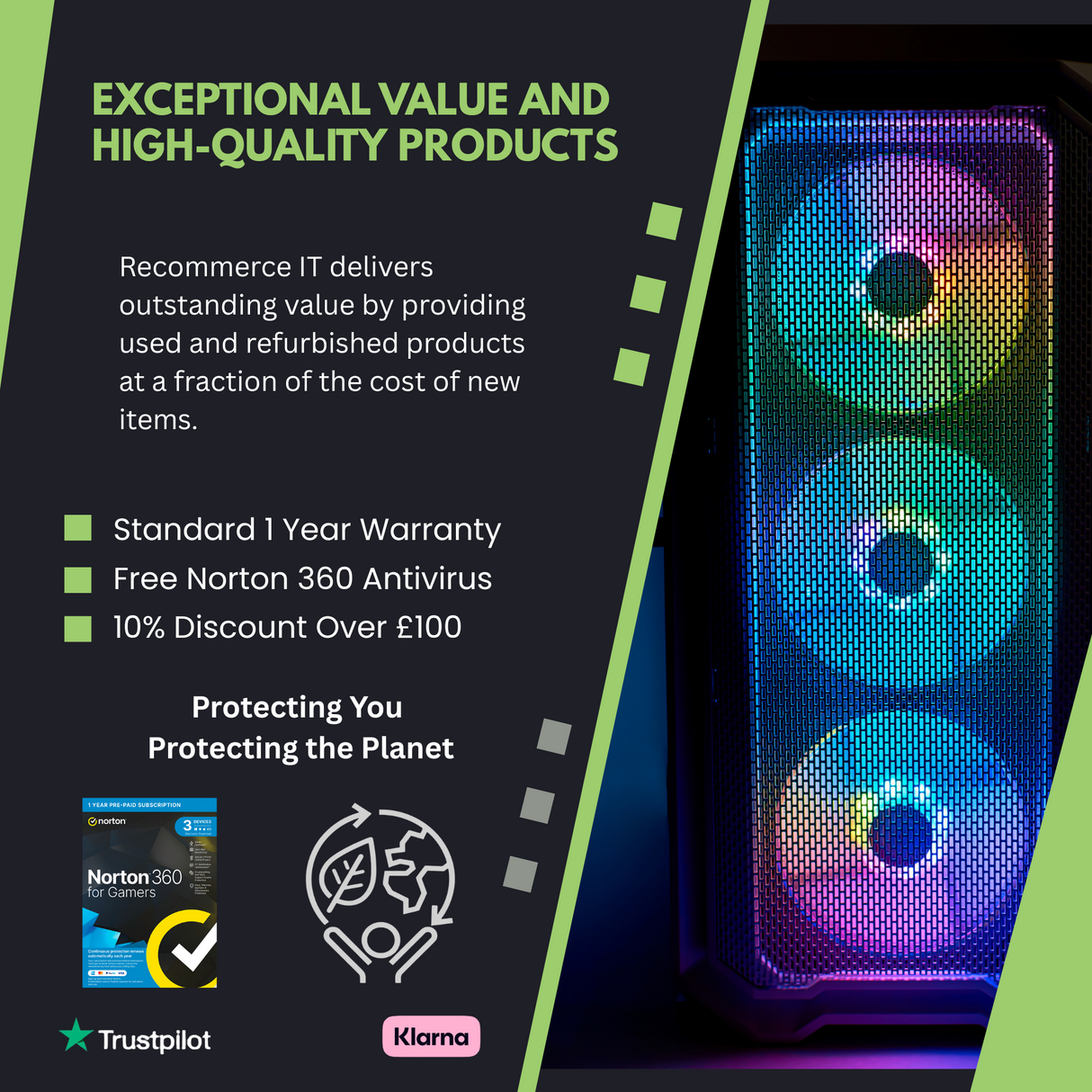 Antec Tower Gaming PC - i5 9400F - 16GB 512GB NVMe + 500GB SSD - GTX 1050 2GB GPU