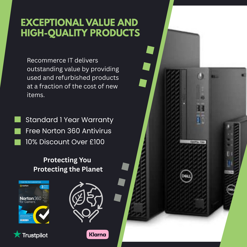 Dell OptiPlex 7060 Micro Desktop PC | Intel Core i5 8th Gen | 8GB RAM | 256GB SSD Windows 11 Pro