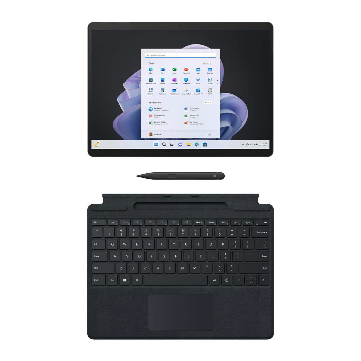 Microsoft Surface Pro 9 Intel Core I7-1255U 13" 16GB RAM 256GB SSD Windows 11 Pro Tablet - Black