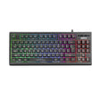 Marvo Scorpion K607 80% TKL Layout Gaming Keyboard, Multimedia, USB 2.0, Full Anti-ghosting, Ergonomic Compact Design, 3 Colour LED backlit with Adjustable Brightness, Black