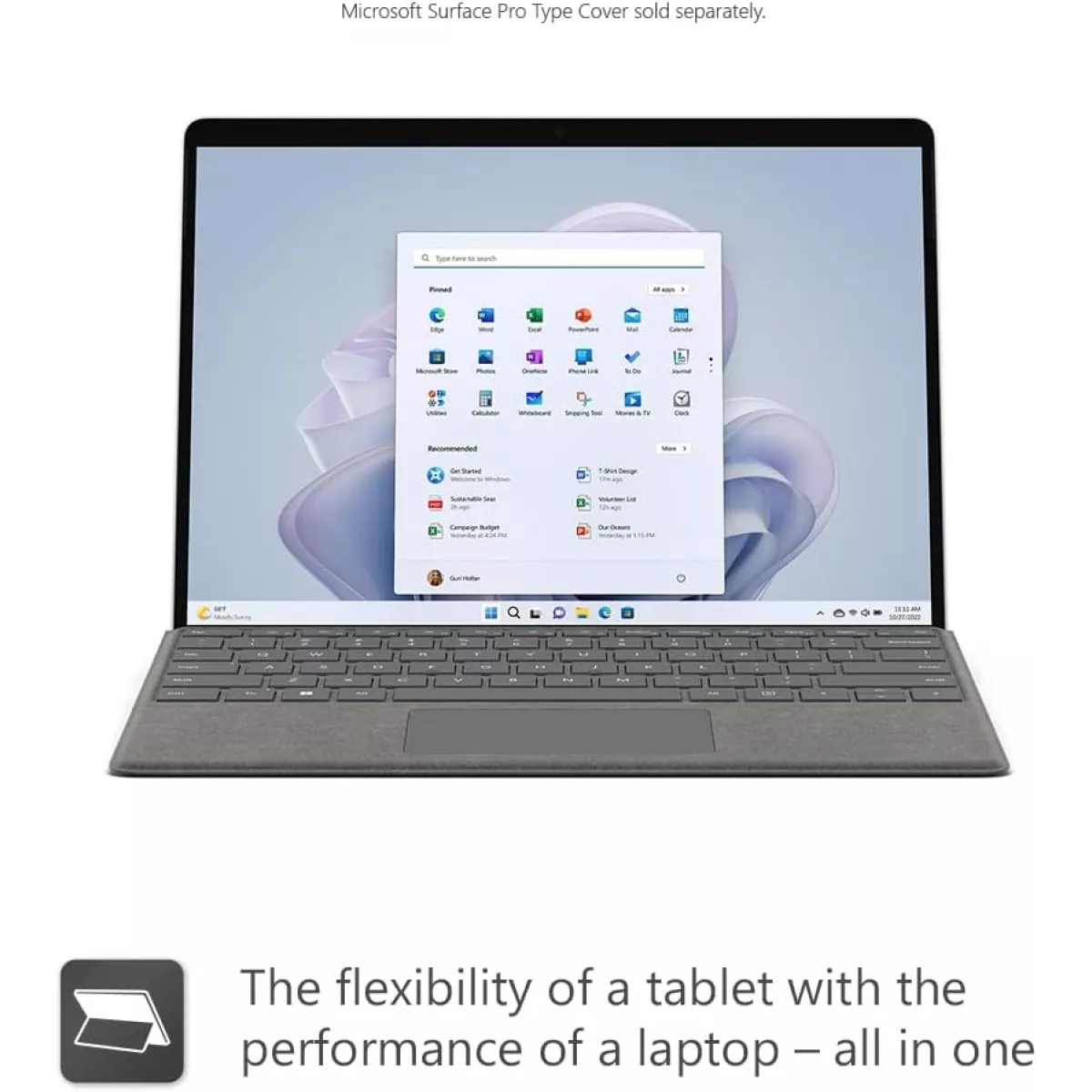 Microsoft Surface Pro 9 – Intel Core i5-1245U – 16GB RAM – 256GB SSD – Windows 11 Pro – Keyboard & Charger