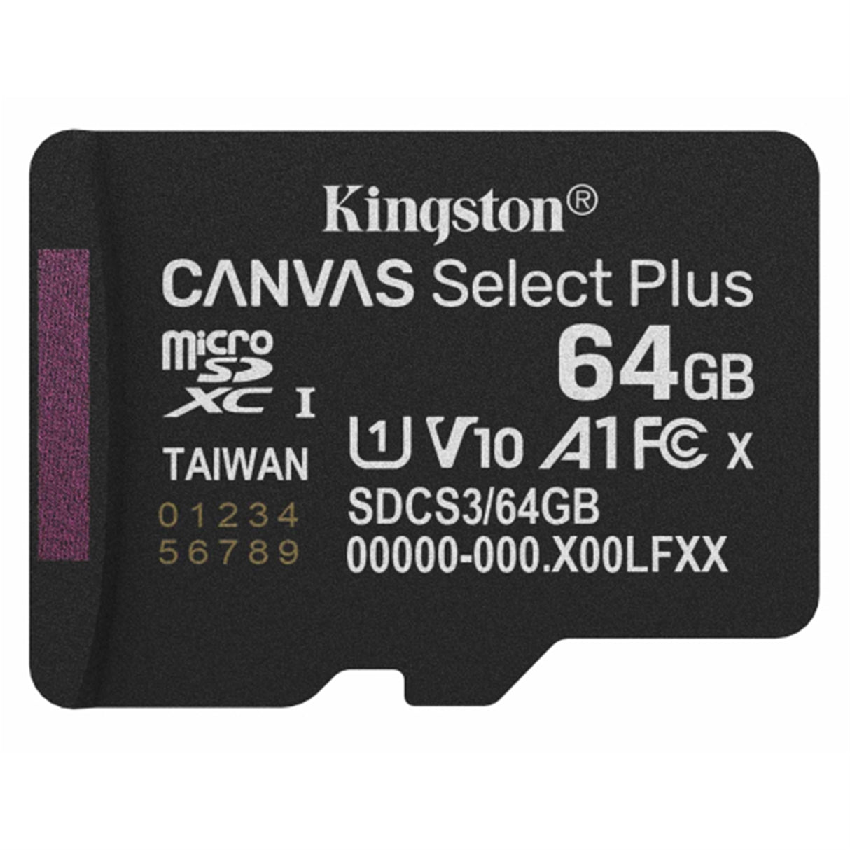 Kingston Canvas Select Plus SDCS3/64GB 64GB Micro SD UHS-I (U1) Flash Card with Adapter