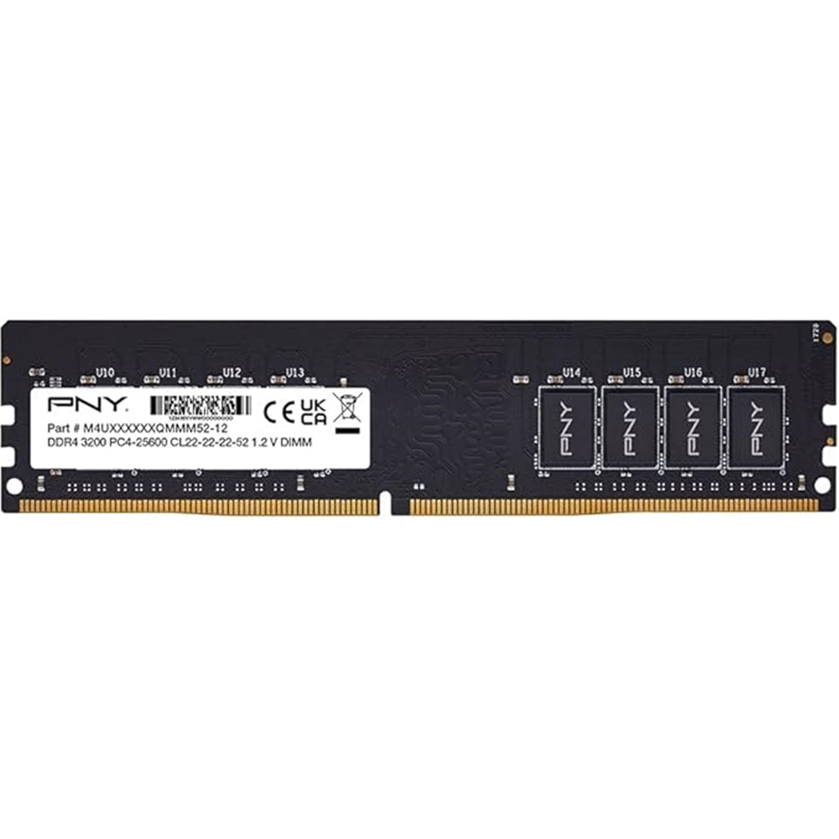 PNY Performance MD16GSD43200-SI 16GB (1x 16GB) DIMM System Memory, 3200MHz, DDR4, CL22 - Bulk