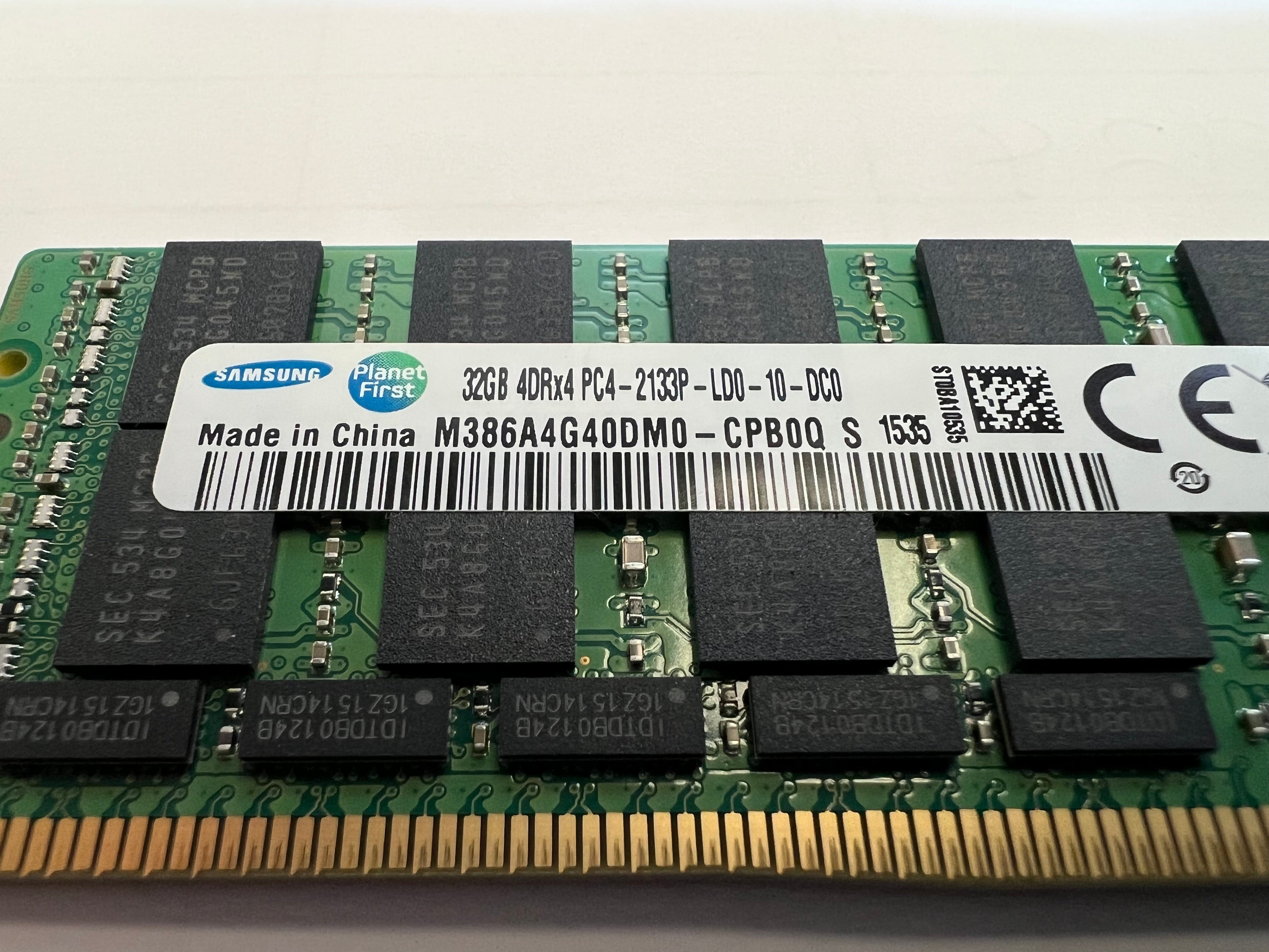 Samsung 128GB Server RAM Kit (4×32GB) DDR4 2133MHz PC4-2133P ECC Regis