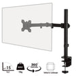 piXL Single Monitor Arm, For Screens Upto 27 inch, Desk Mounted, VESA dimensions of 75x75mm or 100x100mm, 180 Degrees Swivel, 15 Degrees Tilt, Weight Upto 10kg, Built in Cable Management, Black