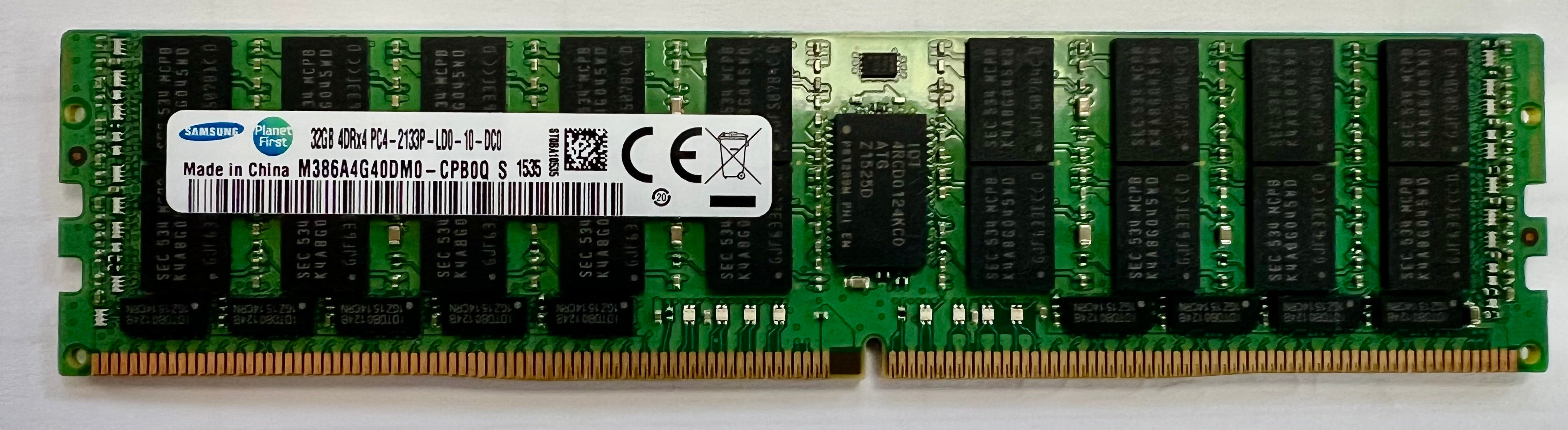 Samsung 128GB Server RAM Kit (4×32GB) DDR4 2133MHz PC4-2133P ECC Regis