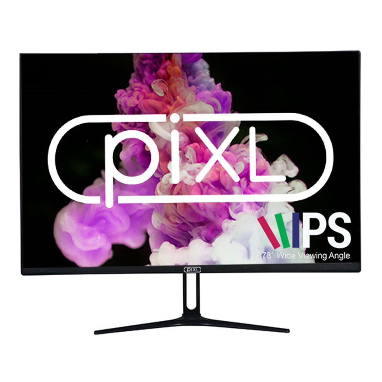 piXL PX24IVH 24 Inch Frameless Monitor, Widescreen IPS LCD Panel, 5ms Response Time, 75Hz Refresh Rate, Full HD 1920 x 1200, 16:10 Aspect Ratio, VGA / HDMI, 16.7 Million Colour Support, Black Finish