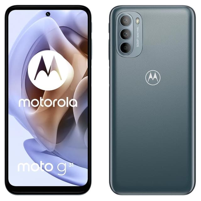 Motorola Moto G31 XT2173-3 Smartphone – 64GB Storage, 4GB RAM, Dual SIM, Mineral Grey, Unlocked, 6.4" AMOLED Display, 50MP Triple Camera, Android OS