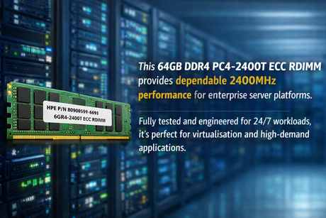 Hynix 64GB DDR4 PC4-2400T ECC Registered RDIMM – HPE 809085-091 – 1x64GB 2400MHz Server Memory