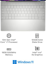 Dell XPS 13 9320 i7 12th Gen 16GB 512GB NVMe SSD Windows 11 Pro 13.4" FHD Display