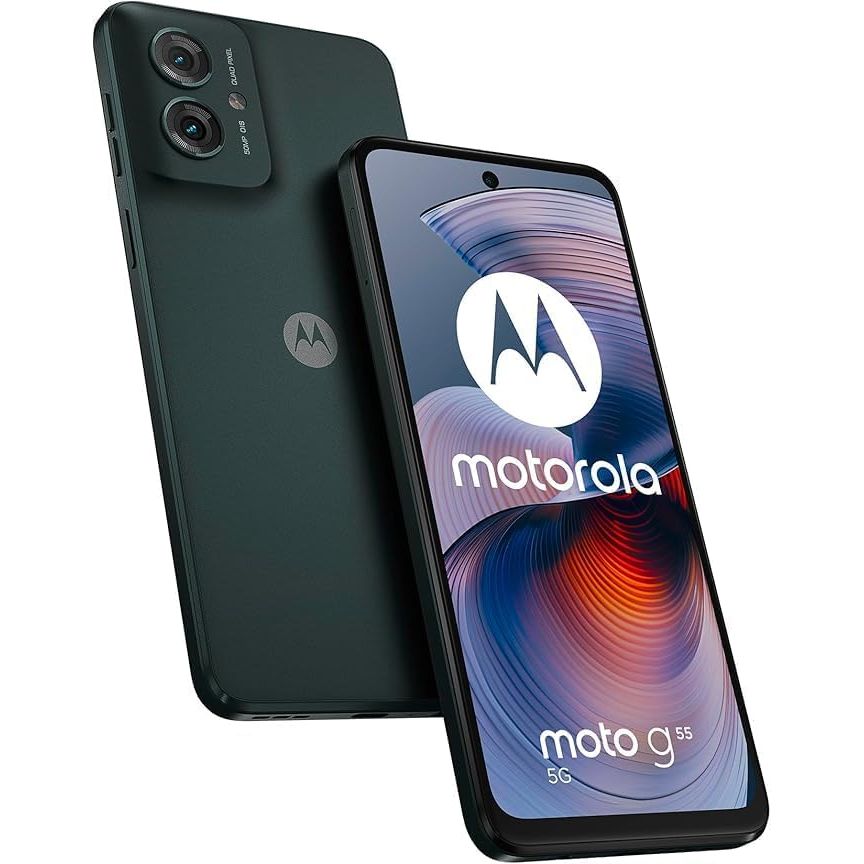 Motorola Moto G55 256GB Forest Grey Unlocked – Fast 5G, Huge Storage, 6.5" Screen Smartphone