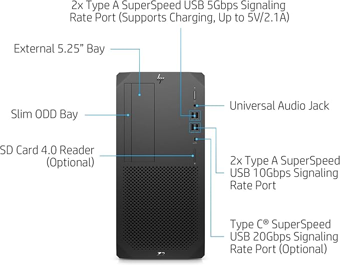 HP Z2 G8 Tower Workstation – Intel Core i7 11th Gen, 32GB RAM, 512GB NVMe SSD, Quadro P620, Windows 11 Pro