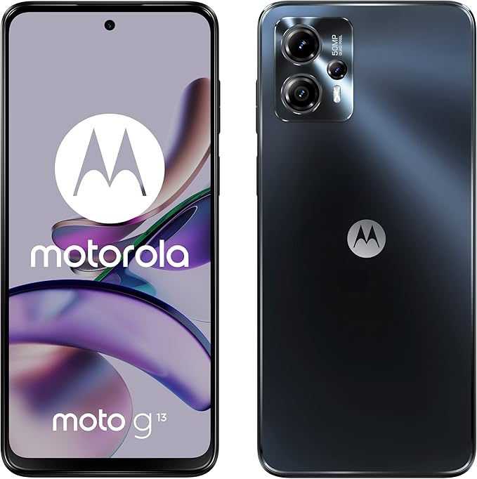 Motorola Moto G13 128GB Black Unlocked Smartphone 6.5" HD+ 90Hz Display Triple Camera Android Mobile