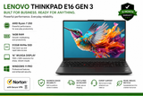 Lenovo ThinkPad E16 Gen 3 Laptop – AMD Ryzen 7 250, 16GB RAM, 512GB NVMe SSD, Windows 11 Pro, 16" WUXGA