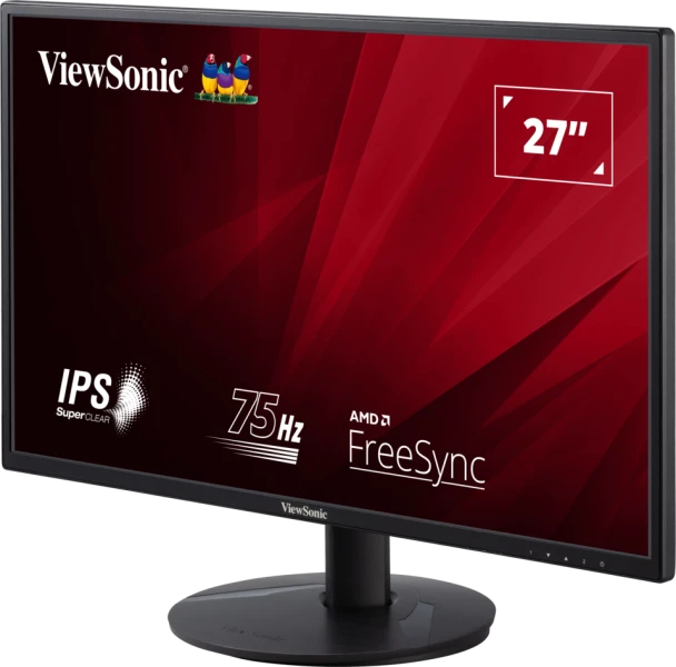 ViewSonic VA2718-SH 27 Inch IPS Full HD Monitor with VGA, HDMI, Eye Care for Work and Study at Home, Black