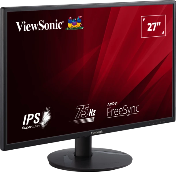 ViewSonic VA2718-SH 27 Inch IPS Full HD Monitor with VGA, HDMI, Eye Care for Work and Study at Home, Black