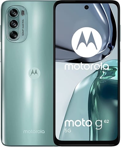 Motorola G62 5G Smartphone – Unlocked for All Carriers, 64GB Storage, 6.5" 120Hz FHD+ Display, Triple Camera, Frosted Blue