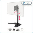piXL Single Monitor Arm Desk Stand, For Screens up to 32", Max Weight 10Kg, Freestanding, Height Adjustable, Pivot, Swivel 360