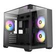 Antec CX600M Trio ARGB Mini Tower Gaming Case, Black, Tempered Glass Panels, Dual Chamber Design, Vertical Cooling, Pre-Installed ARGB Fans, Water Cooling Support,