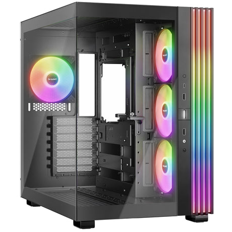 be-quiet! Light Base 600 LX, Black, Midi-Tower ATX Case, Massive ARGB LED Strip, Full Windowed Design, 4x Light Wings LX 120mm PWM fans included