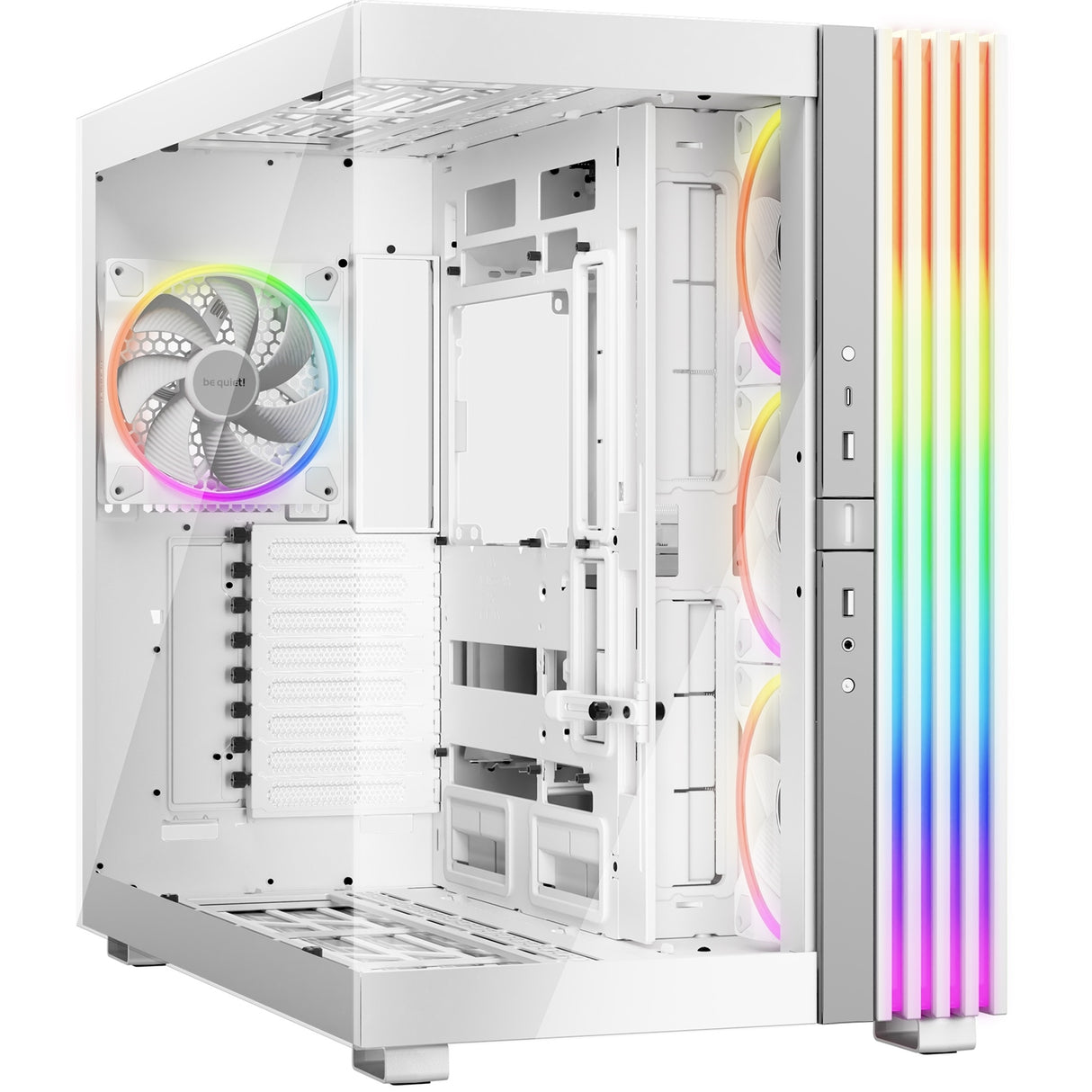 be-quiet! Light Base 900 FX, White, Full Tower E-ATX Case, Massive ARGB LED Strip, Full Windowed Design, 4 Light Wings 140mm PWM fans included