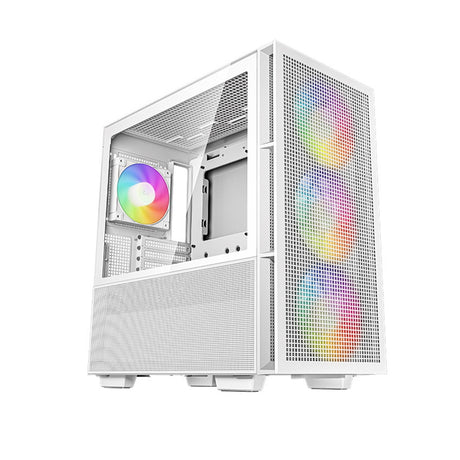 DeepCool CH560, White, Mid Tower Gaming Case, Tempered Glass, 4x ARGB Fans, E-ATX/ATX/MicroATX