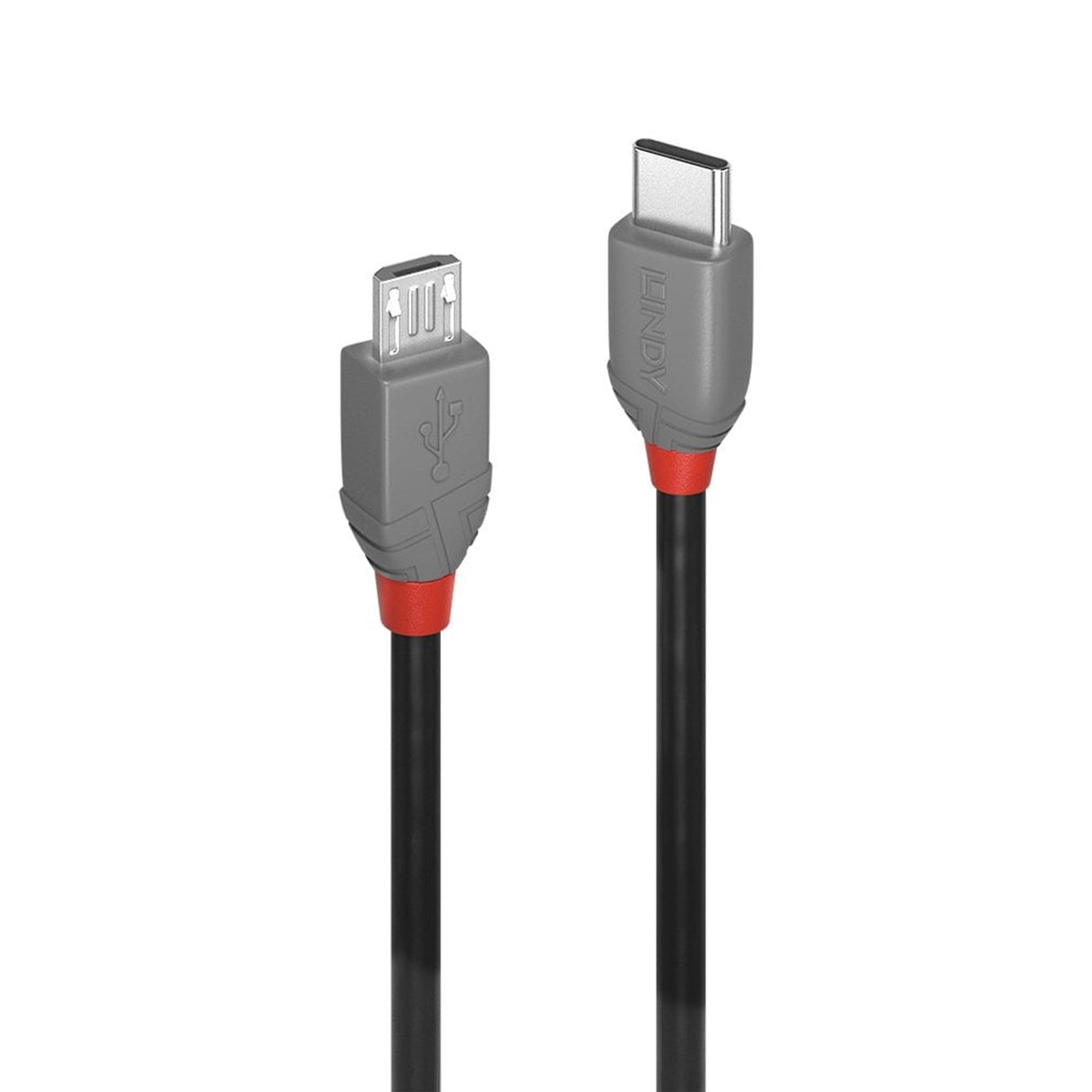 LINDY 36890 0.5m USB 2.0 Type C to Micro-B Cable, Anthra Line