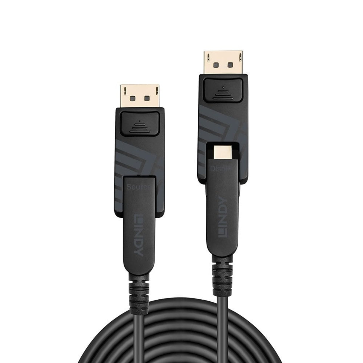 LINDY 38481 20m Fibre Optic Hybrid Mini DisplayPort 1.4 Cable with Detachable DP Connectors