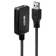 LINDY 43155 5m USB 3.0 Active Extension, Supports transfer rates up to 5Gbps, Plug & Play, 2 year warranty