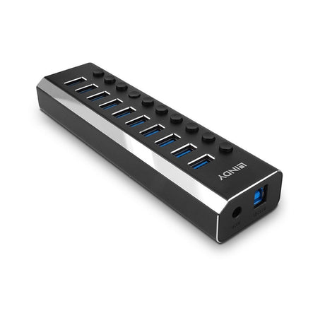 LINDY 43370 10 Port USB 3.0 Hub with On/Off Switches