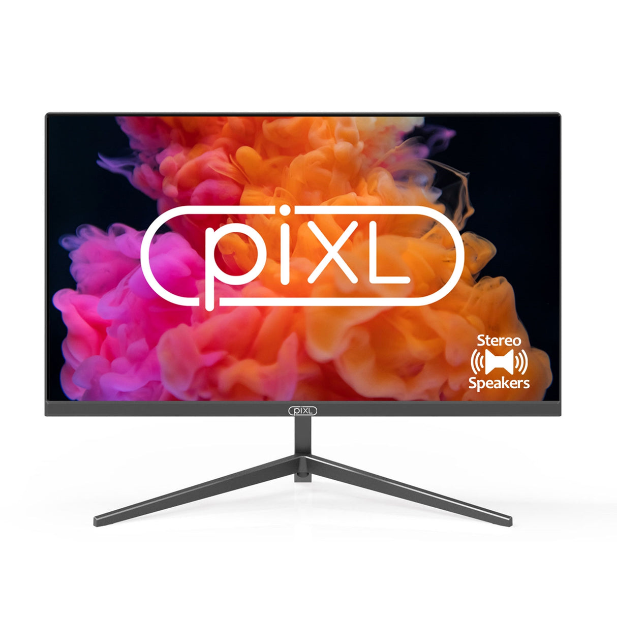 piXL PXD24VH 24 Inch Frameless Monitor, Widescreen, 6.5ms Response Time, 60Hz Refresh Rate, Full HD 1920 x 1280, 16:10 Aspect Ratio, VGA, HDMI, Internal PSU, Speakers, 16.7 Million Colour Support, Black Finish