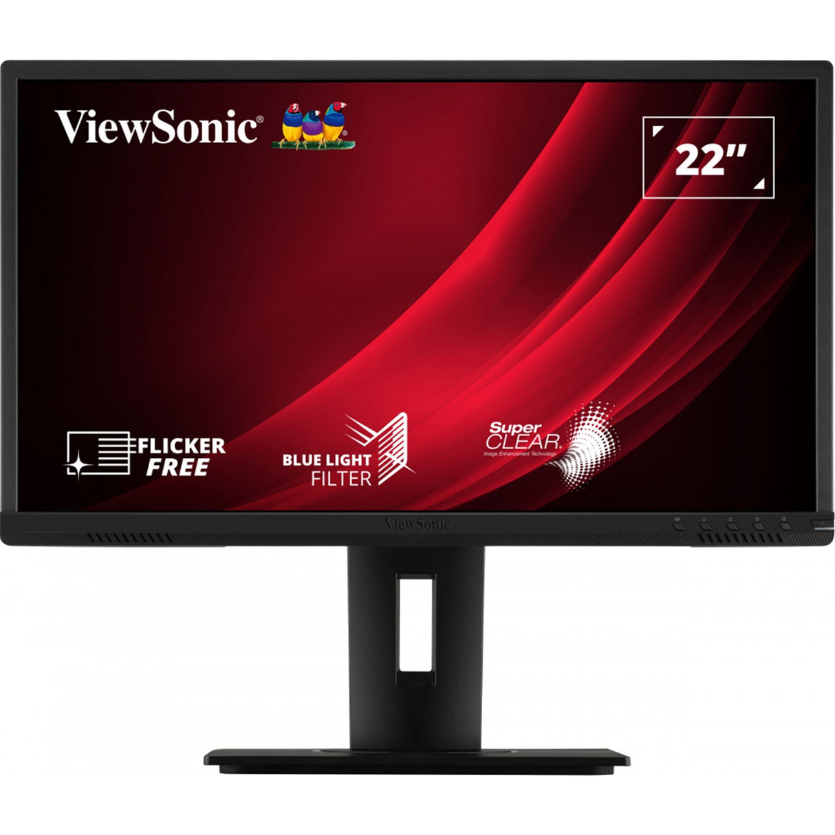 Viewsonic VG2240 22 Inch Full HD Monitor, Widescreen, 60Hz, 5ms, VGA, HDMI, DisplayPort, USB 3.2, Speakers, Height Adjust, Pivot, Swivel