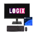 LOGIX 27 Inch Full HD Intel Quad Core All-in-One AiO Desktop PC with IPS Screen, 512GB M.2 SSD, 12GB DDR4, Integrated Graphics, USB-C, DisplayPort, HDMI, Webcam, Height Adjust, Speakers, VESA, FREE Logitech Keyboard & Mouse with Windows 11 Pro