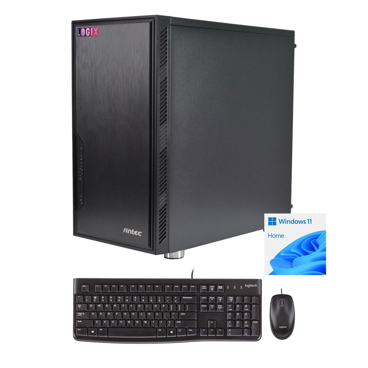 LOGIX Intel i7-12700 2.10GHz (4.90GHz Boost) 12 Core 20 threads. 16GB Kingston DDR4 RAM, 1TB Kingston NVMe M.2, 80 Cert PSU, Wi-Fi 6, Windows 11 home installed + FREE Keyboard & Mouse - Prebuilt System - Full 3-Year Parts & Collection Warranty