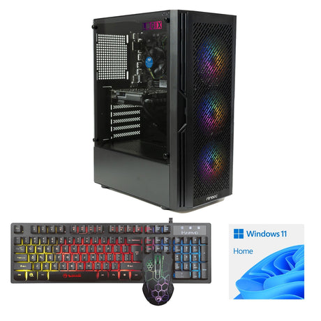 LOGIX Intel i5-10400F 6 Core 12 Threads, 2.90GHz (4.30GHz Boost), 16GB DDR4 RAM, 1TB NVMe M.2, 80 Cert PSU, RTX3050 8GB Graphics, Windows 11 home installed + FREE Keyboard & Mouse - Prebuilt System - Full 3-Year Parts & Collection Warranty