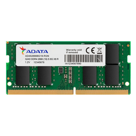 Adata Premier AD4S26668G19-SGN 8GB SODIMM System Memory DDR4, 2666MHz, 1 x 8GB