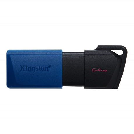 Kingston DataTraveler ExodiaM DTXM/64GB USB Flash Drive, 64GB, USB 3.2, Blue / Black, Moving Cap Design