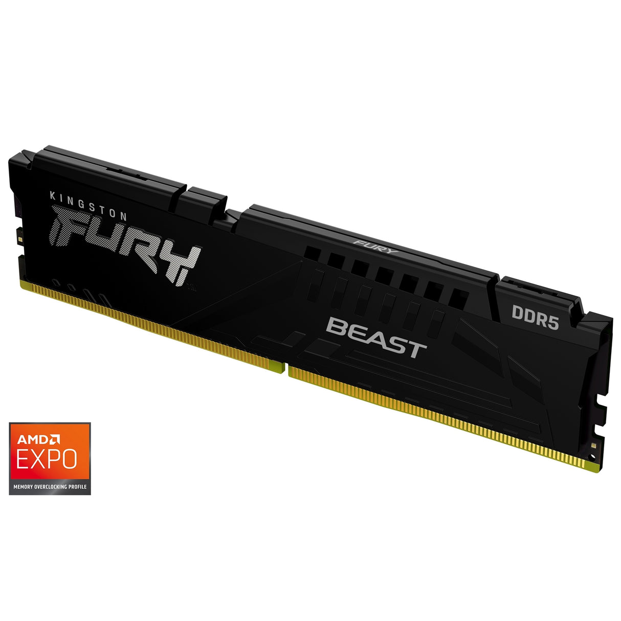 Kingston FURY Beast KF556C36BBE-16 16GB System Memory, 5600MT/s, DDR5, CL36, DIMM, Black, AMD EXPO Certified