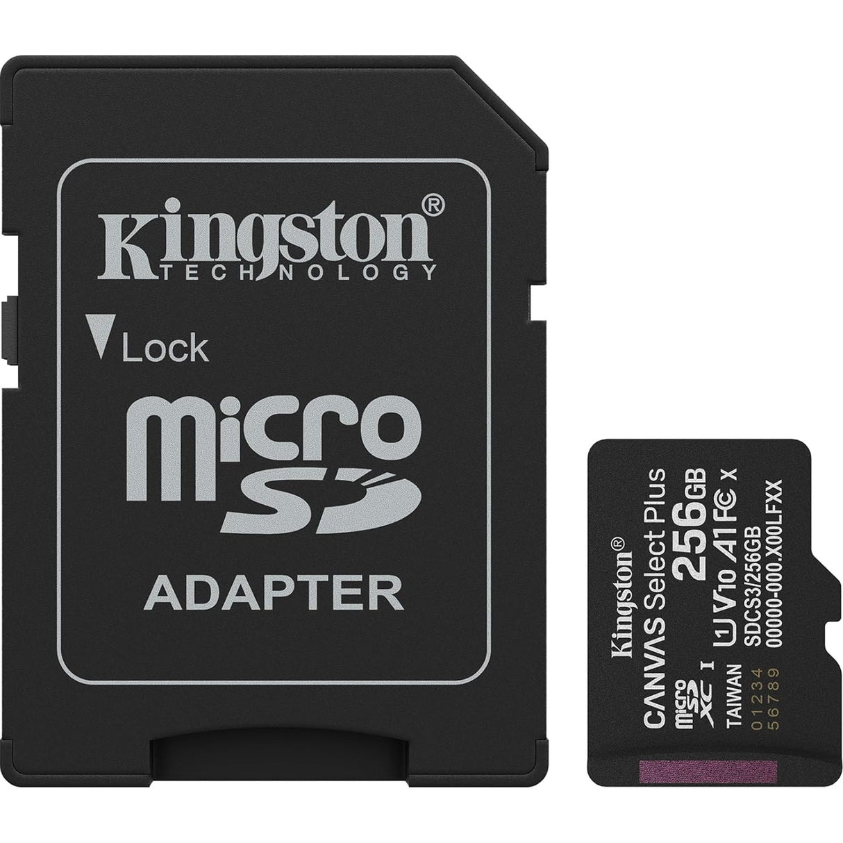 Kingston Canvas Select Plus 256GB Micro SD  Claad 10 UHS-I Flash Card, Lifetime Warranty